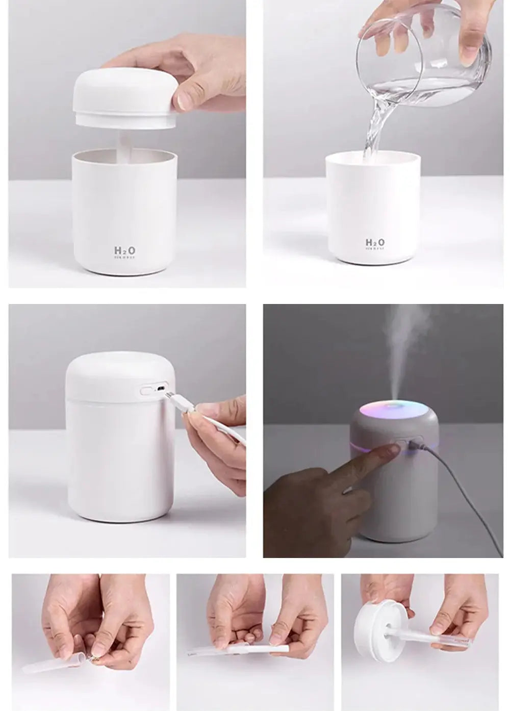 Humidificateur d'air pour Bébé avec éclairage RGB Babybibobu.fr