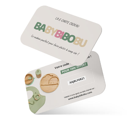 e-Carte Cadeau Babybibobu - Faire plaisir à coup sûr Babybibobu.fr